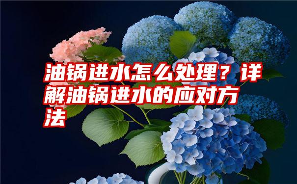 油锅进水怎么处理？详解油锅进水的应对方法