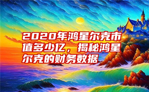 2020年鸿星尔克市值多少亿，揭秘鸿星尔克的财务数据