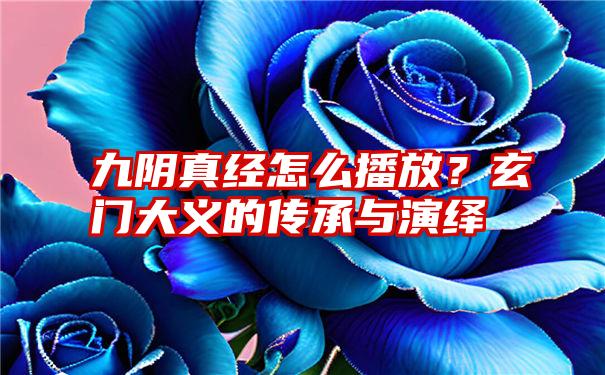 九阴真经怎么播放？玄门大义的传承与演绎