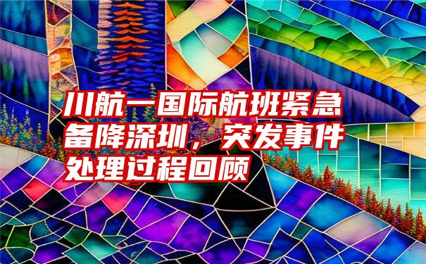 川航一国际航班紧急备降深圳,突发事件处理过程回顾