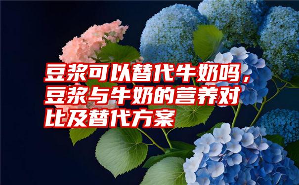 豆浆可以替代牛奶吗，豆浆与牛奶的营养对比及替代方案