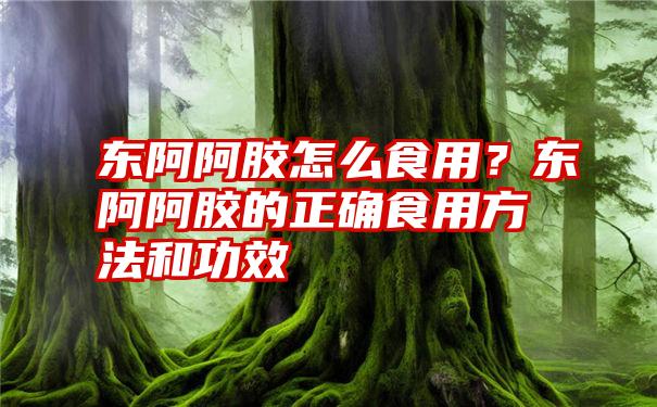 东阿阿胶怎么食用？东阿阿胶的正确食用方法和功效