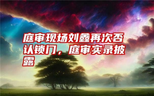 庭审现场刘鑫再次否认锁门,庭审实录披露