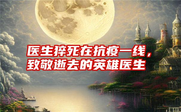 医生猝死在抗疫一线,致敬逝去的英雄医生