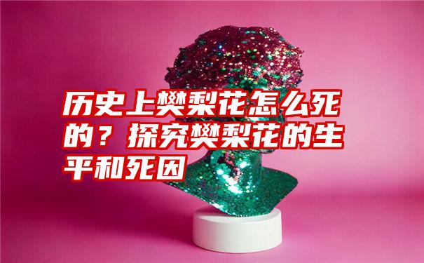 历史上樊梨花怎么死的？探究樊梨花的生平和死因