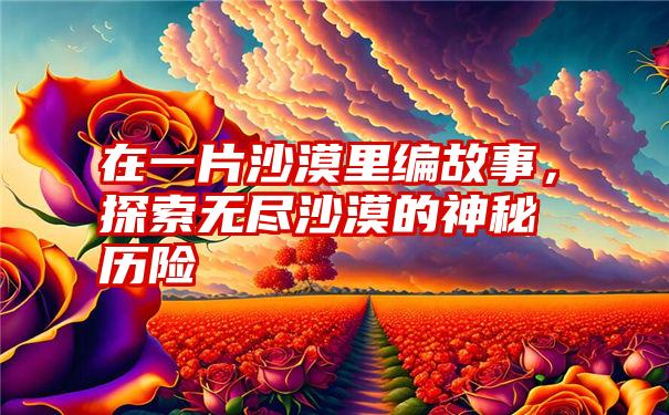 在一片沙漠里编故事，探索无尽沙漠的神秘历险