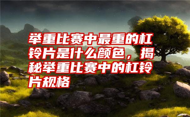 举重比赛中最重的杠铃片是什么颜色，揭秘举重比赛中的杠铃片规格