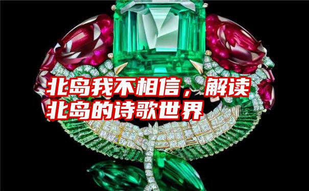 北岛我不相信,解读北岛的诗歌世界