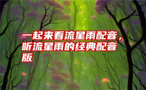 一起来看流星雨配音，听流星雨的经典配音版