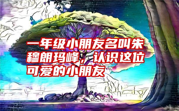 一年级小朋友名叫朱穆朗玛峰，认识这位可爱的小朋友