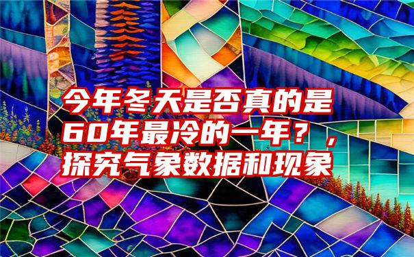 今年冬天是否真的是60年最冷的一年？，探究气象数据和现象