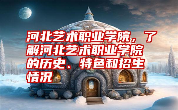 河北艺术职业学院，了解河北艺术职业学院的历史、特色和招生情况