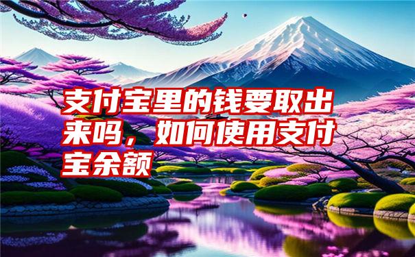 支付宝里的钱要取出来吗，如何使用支付宝余额