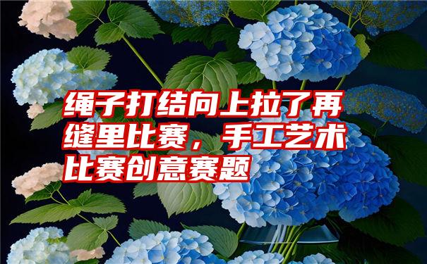 绳子打结向上拉了再缝里比赛，手工艺术比赛创意赛题