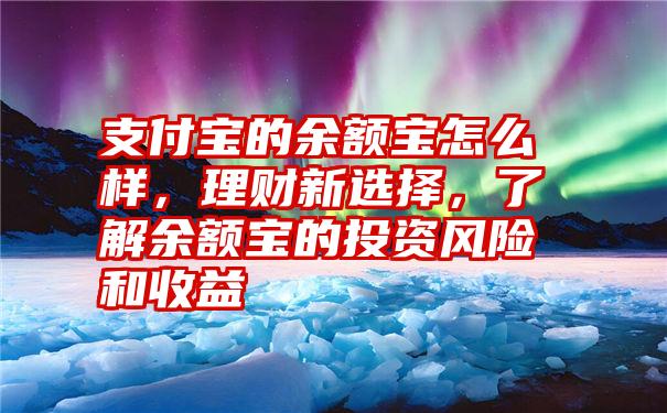 支付宝的余额宝怎么样，理财新选择，了解余额宝的投资风险和收益