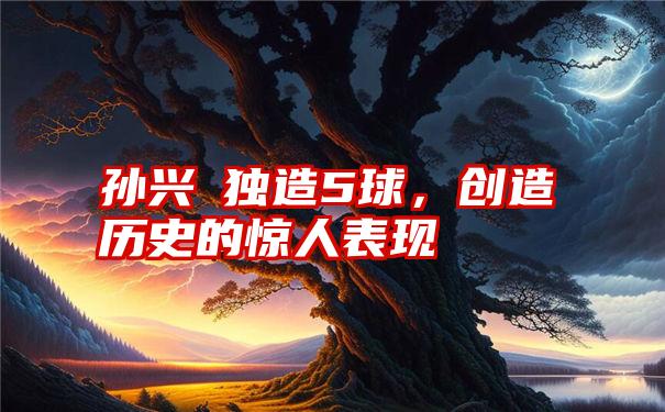 孙兴慜独造5球，创造历史的惊人表现