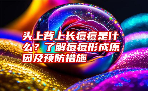 头上背上长痘痘是什么？了解痘痘形成原因及预防措施