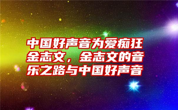 中国好声音为爱痴狂金志文，金志文的音乐之路与中国好声音