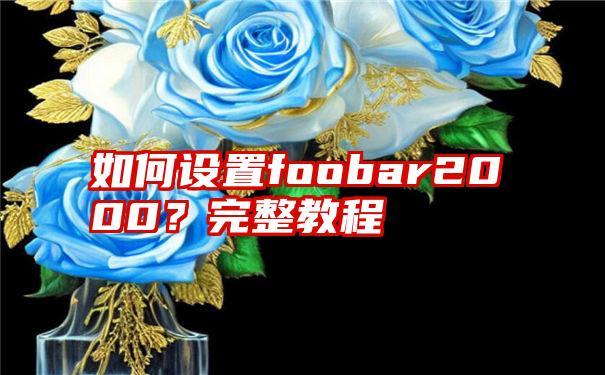 如何设置foobar2000？完整教程