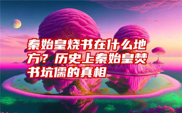 秦始皇烧书在什么地方？历史上秦始皇焚书坑儒的真相