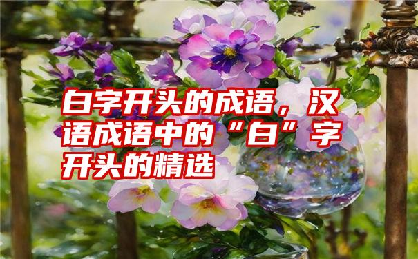 白字开头的成语，汉语成语中的“白”字开头的精选