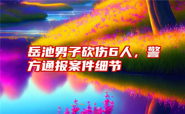 岳池男子砍伤6人，警方通报案件细节