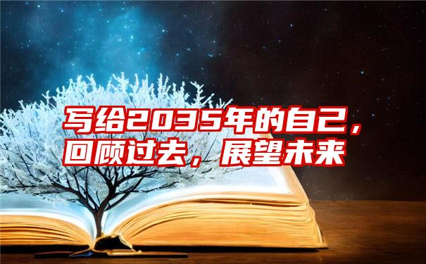 写给2035年的自己，回顾过去，展望未来