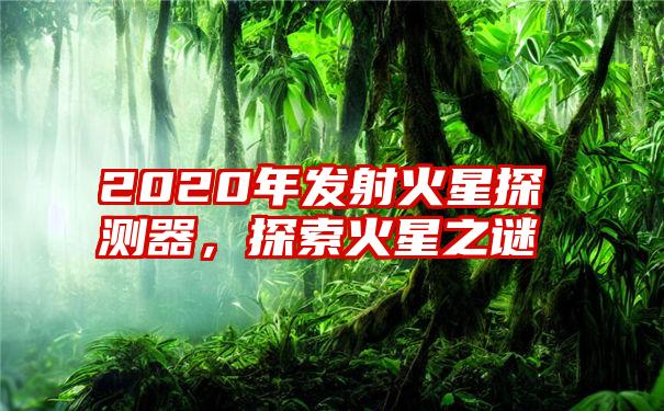 2020年发射火星探测器，探索火星之谜