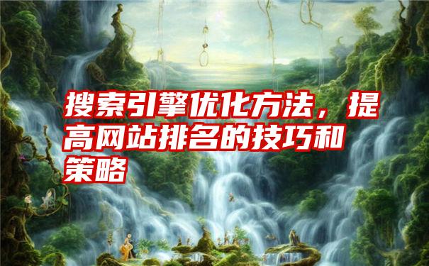 搜索引擎优化方法，提高网站排名的技巧和策略