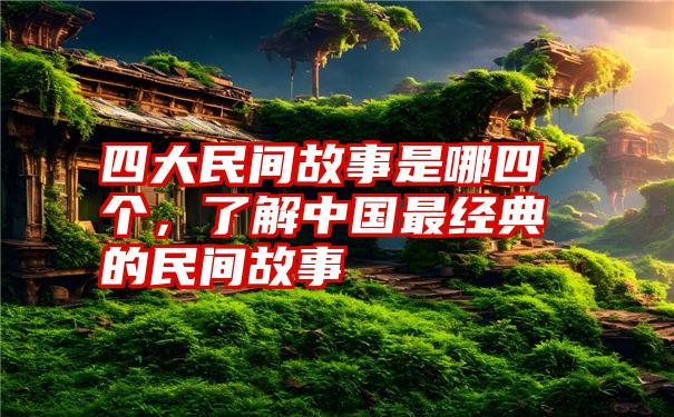 四大民间故事是哪四个,了解中国最经典的民间故事