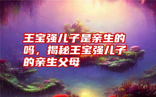 王宝强儿子是亲生的吗,揭秘王宝强儿子的亲生父母