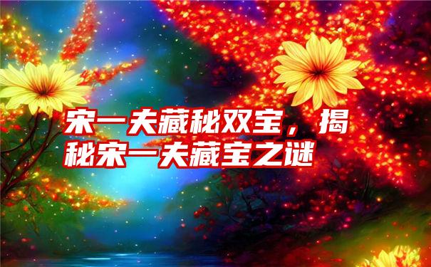 宋一夫藏秘双宝,揭秘宋一夫藏宝之谜