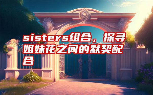 sisters组合，探寻姐妹花之间的默契配合