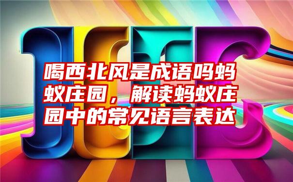 喝西北风是成语吗蚂蚁庄园，解读蚂蚁庄园中的常见语言表达