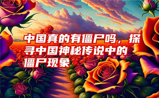 中国真的有僵尸吗，探寻中国神秘传说中的僵尸现象