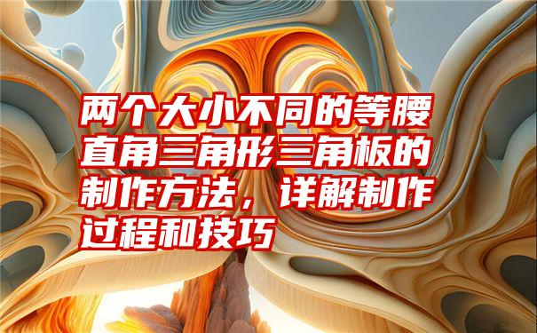 两个大小不同的等腰直角三角形三角板的制作方法，详解制作过程和技巧