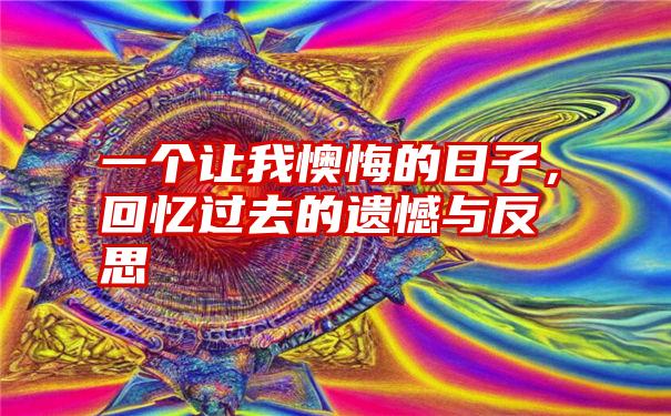 一个让我懊悔的日子，回忆过去的遗憾与反思