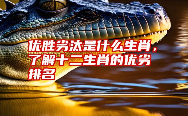 优胜劣汰是什么生肖，了解十二生肖的优劣排名