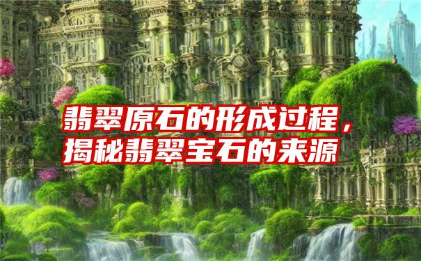 翡翠原石的形成过程，揭秘翡翠宝石的来源
