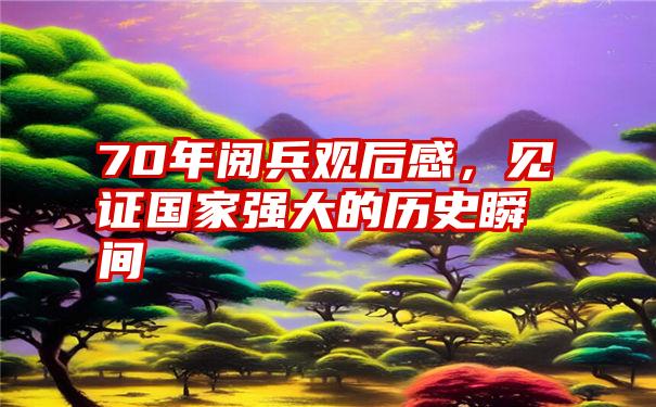 70年阅兵观后感，见证国家强大的历史瞬间