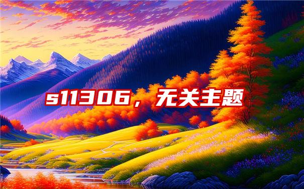 s11306,无关主题
