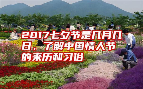 2017七夕节是几月几日，了解中国情人节的来历和习俗