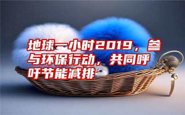 地球一小时2019，参与环保行动，共同呼吁节能减排