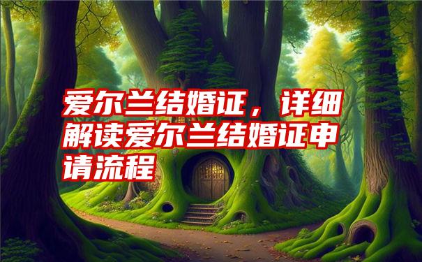 爱尔兰结婚证，详细解读爱尔兰结婚证申请流程