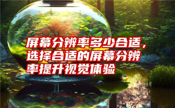 屏幕分辨率多少合适，选择合适的屏幕分辨率提升视觉体验