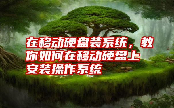 在移动硬盘装系统,教你如何在移动硬盘上安装操作系统