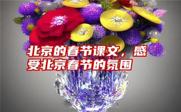 北京的春节课文，感受北京春节的氛围