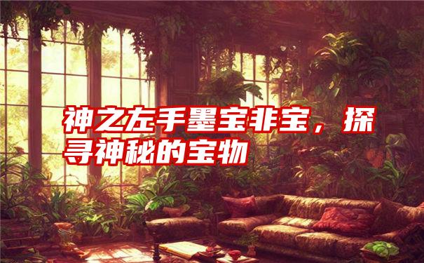 神之左手墨宝非宝,探寻神秘的宝物