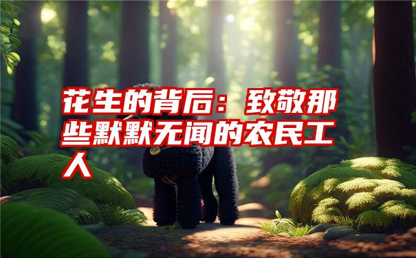 花生的背后:致敬那些默默无闻的农民工人