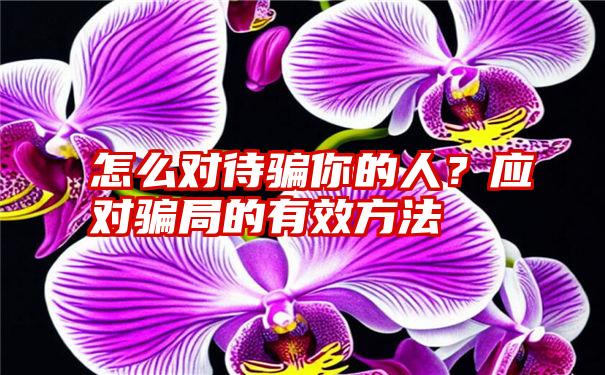 怎么对待骗你的人？应对骗局的有效方法